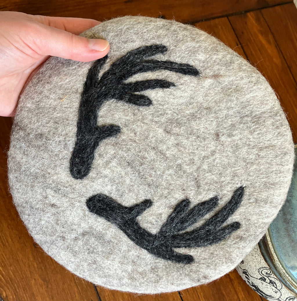 Stag Antler Wool Trivet