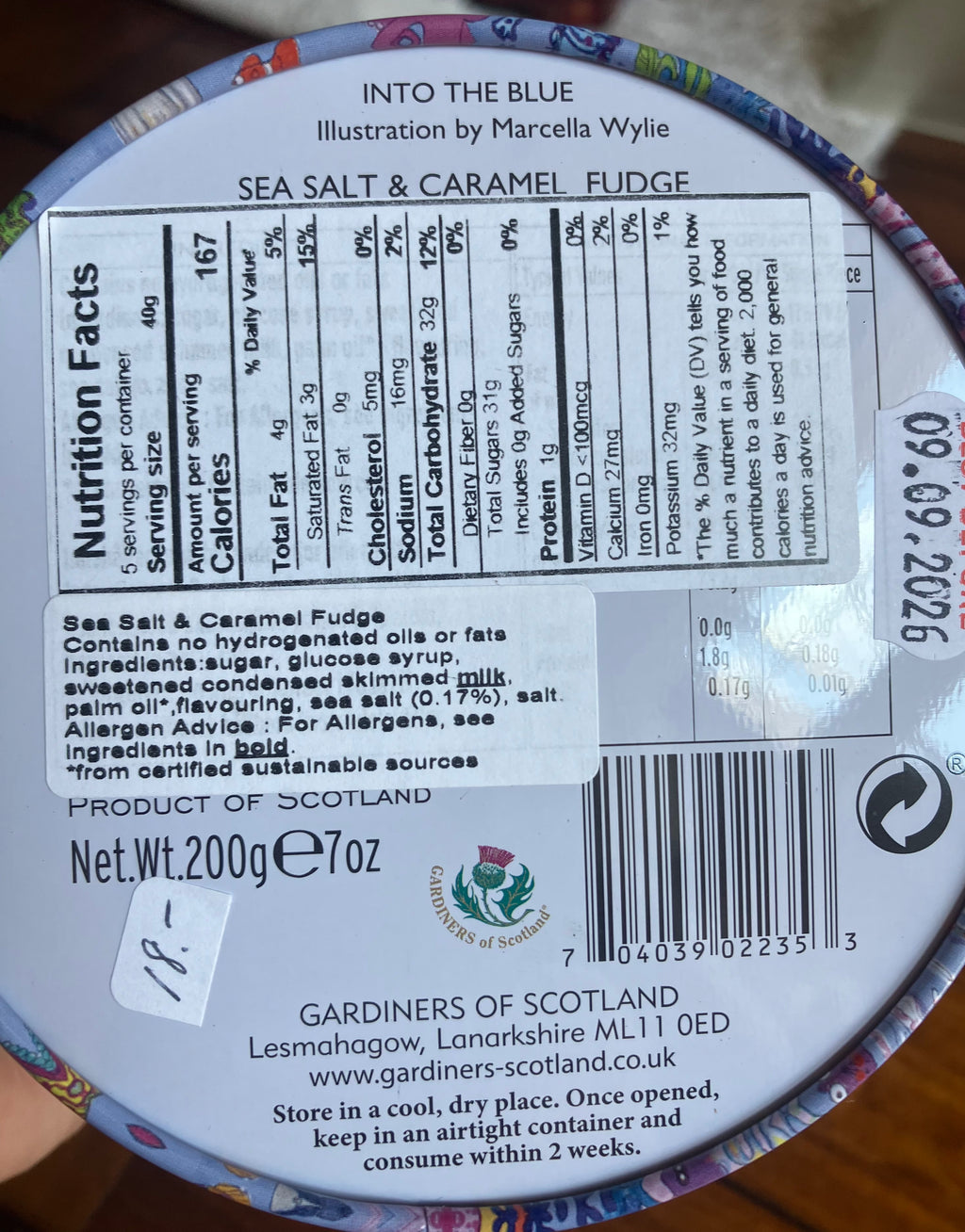 Gardiner's "Into the Blue" Sea Salt & Caramel Fudge